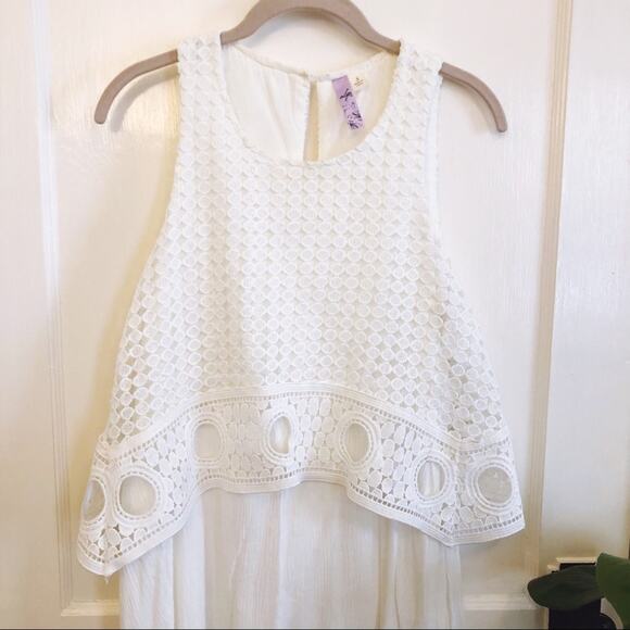 Francesca's Alya White Boho High Low Dress - Picture 5 of 15